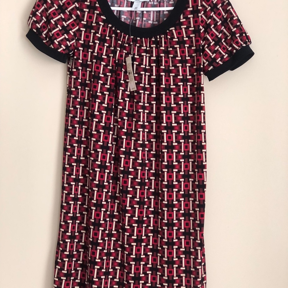 LOFT Kids Dress - Red and Black Geometric Design